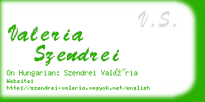 valeria szendrei business card